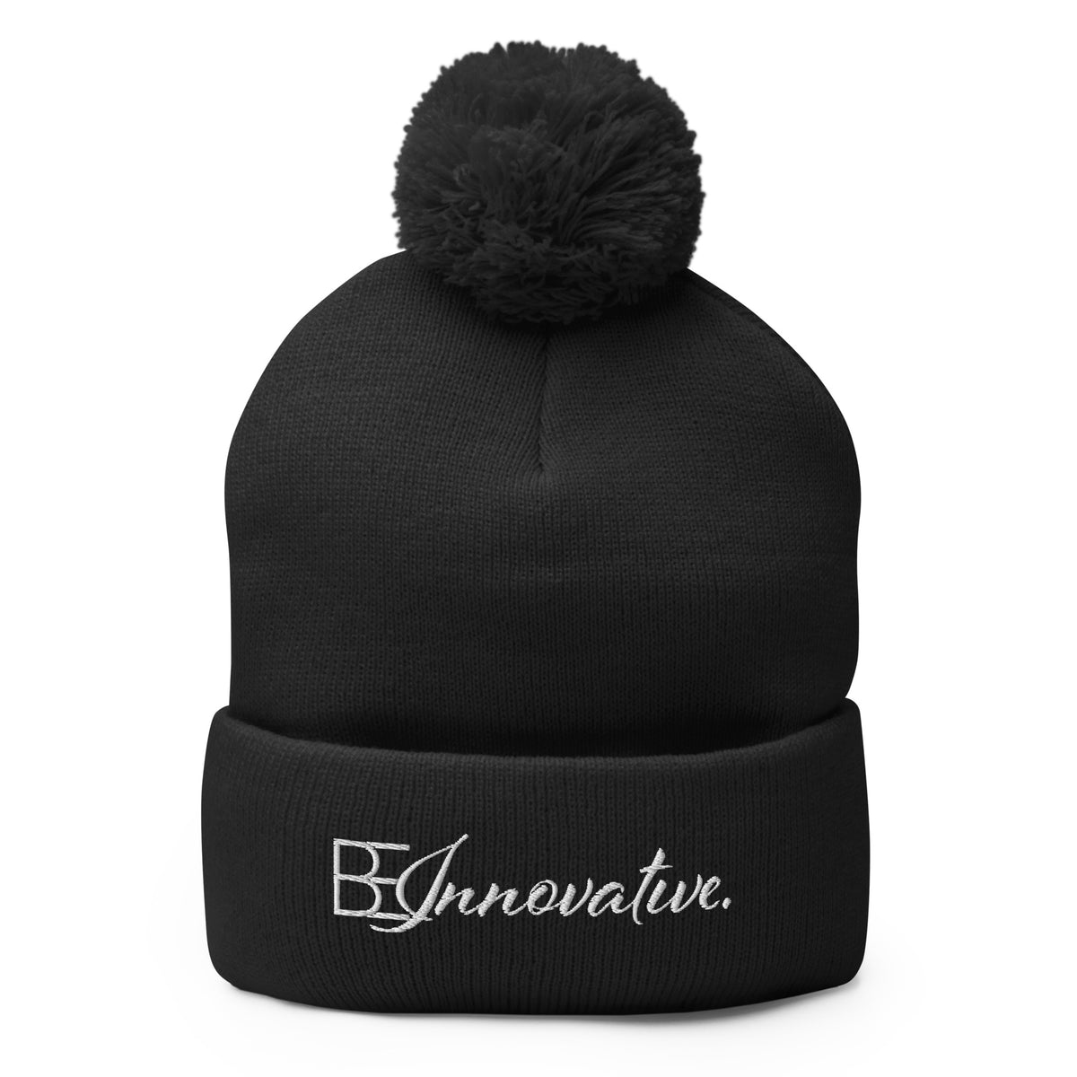 NWT Pearl black beaded Pom Pom black beanie hat Black Decorative Pearl Pompom Beanie main image 3