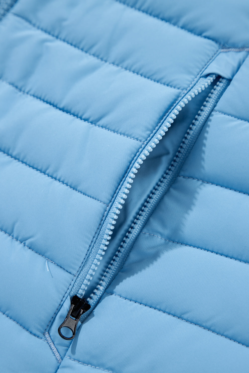 Sky Blue Quilted Puffer Vest