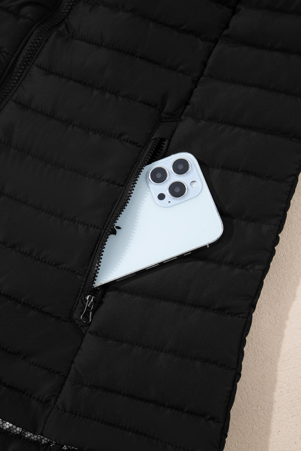 Sky Blue Quilted Puffer Vest