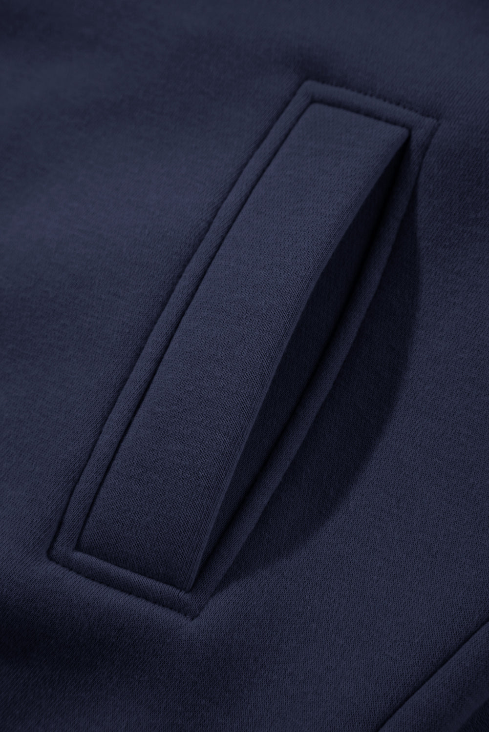 Navy Blue Exposed Seams Hoodie and Jogger Set