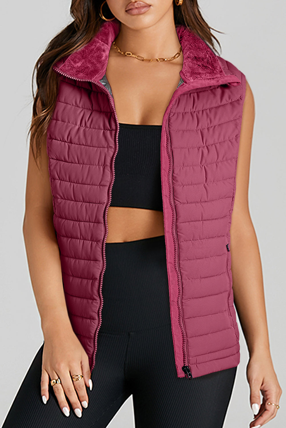 Sky Blue Quilted Puffer Vest
