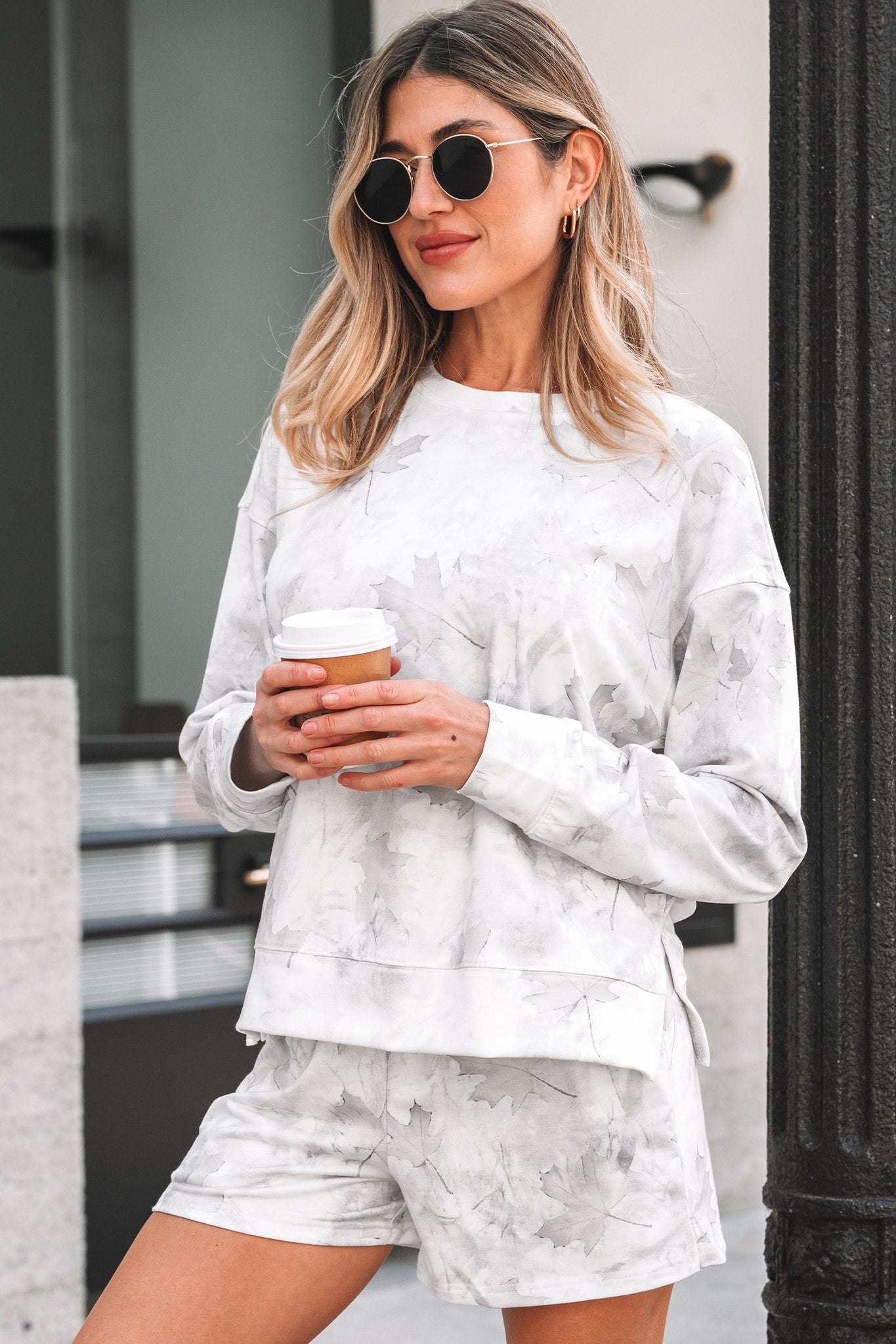 Beige Camo 2-Piece Lounge Set