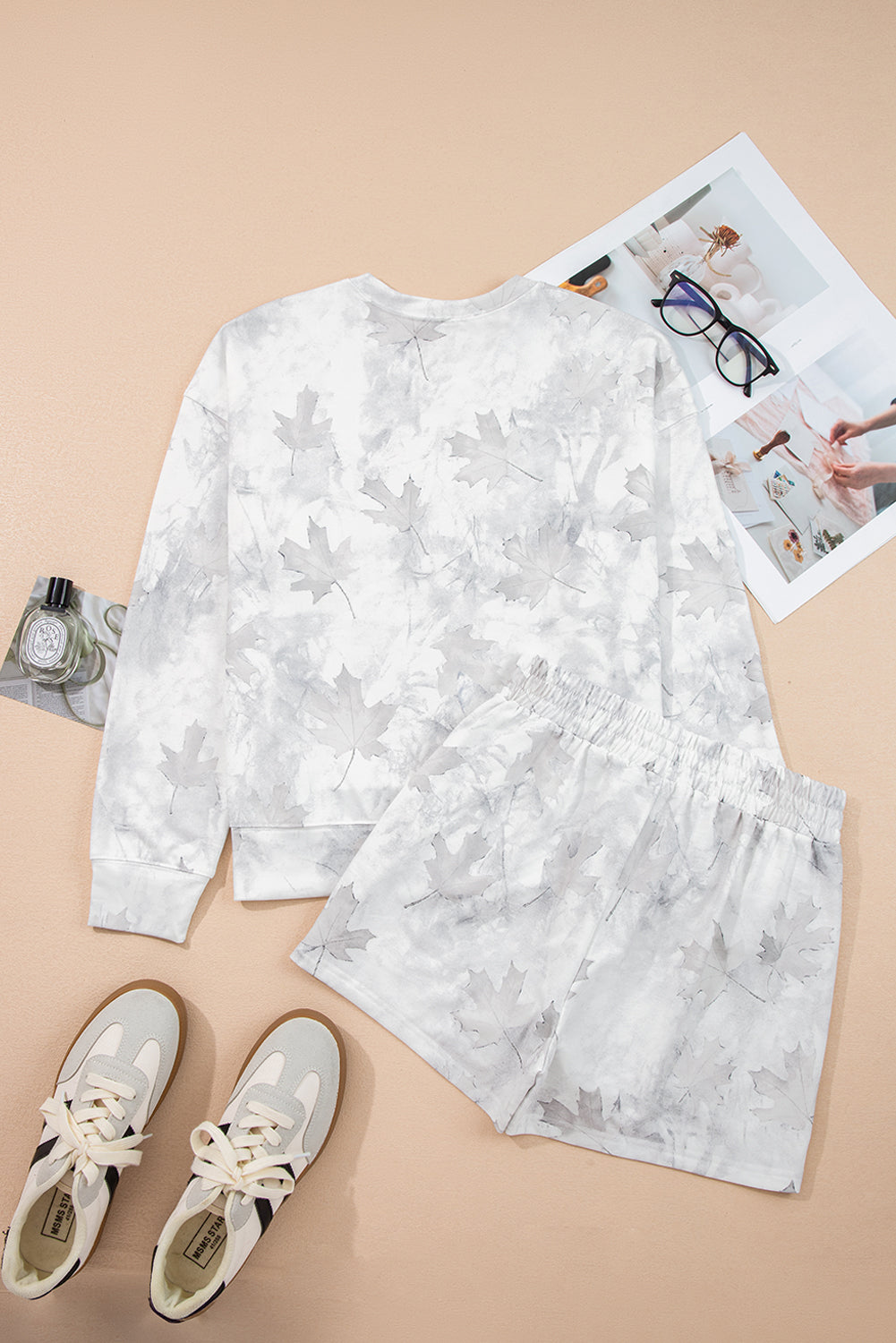 Beige Camo 2-Piece Lounge Set