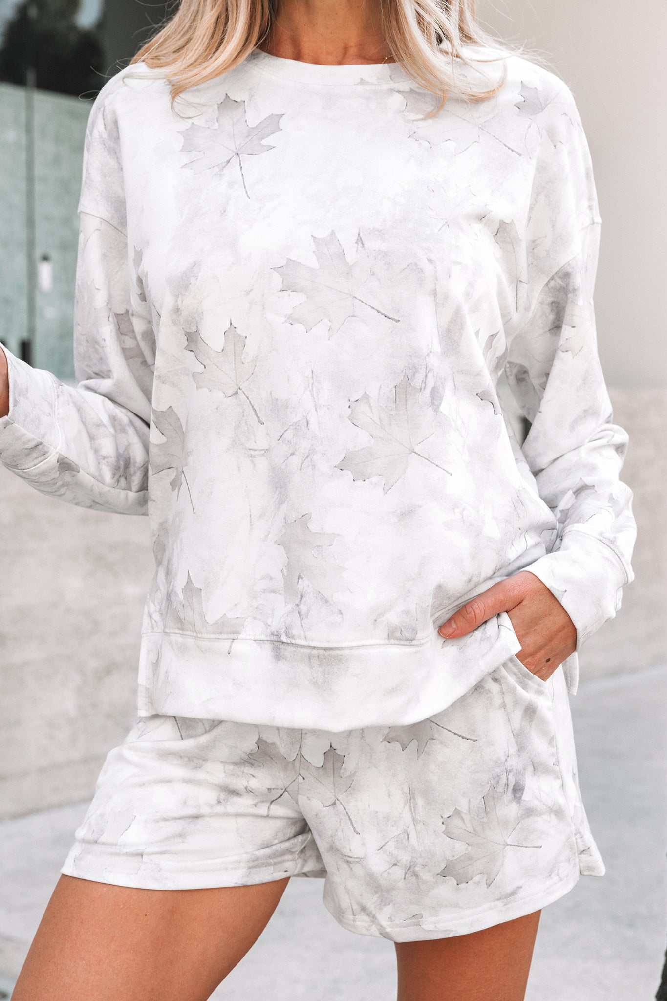 Beige Camo 2-Piece Lounge Set