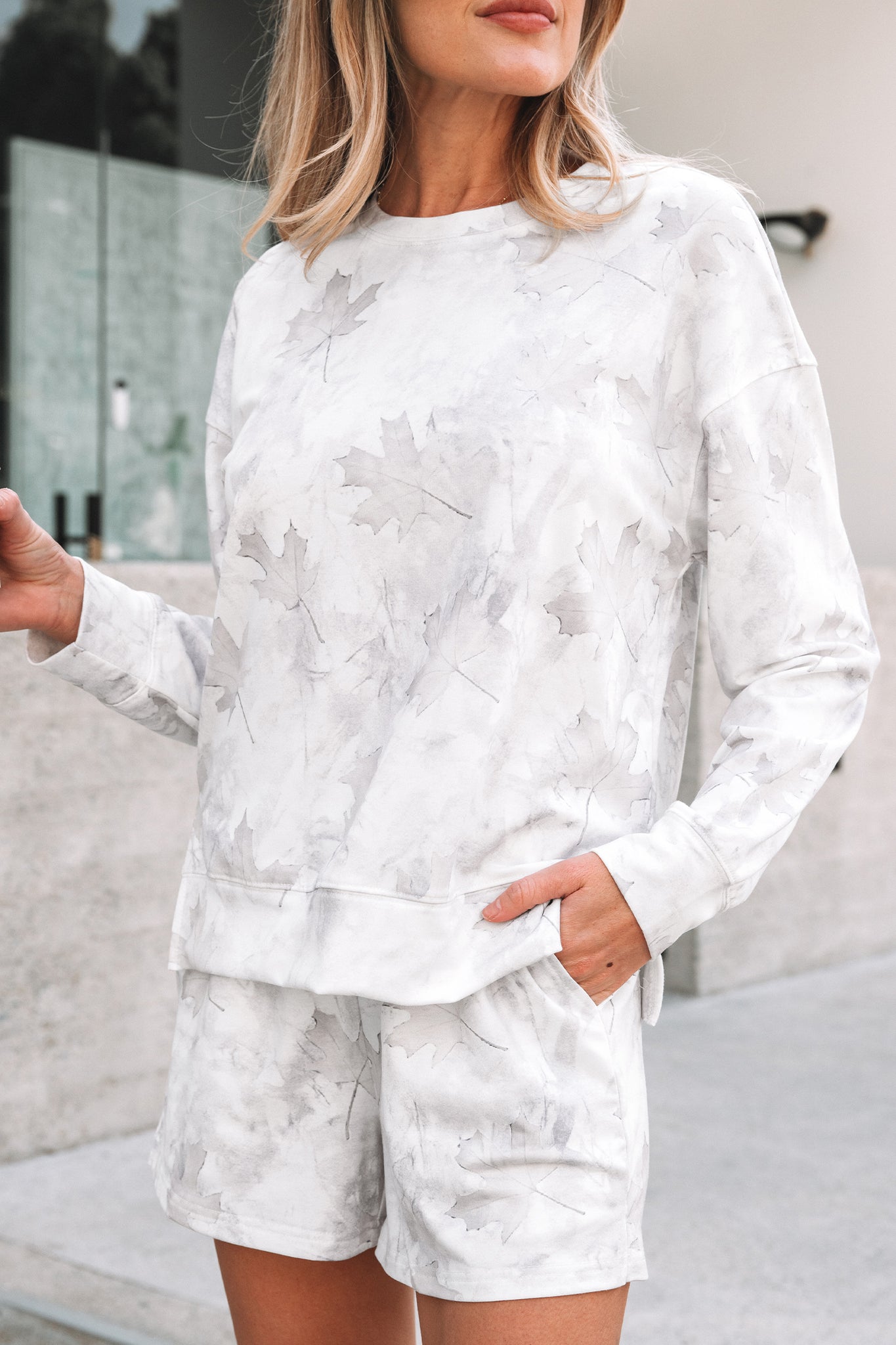 Beige Camo 2-Piece Lounge Set