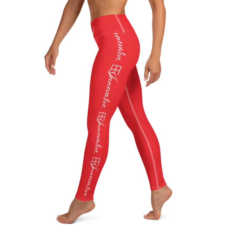 "Be Innovative" Yoga Leggings - RED