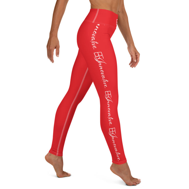 "Be Innovative" Yoga Leggings - RED